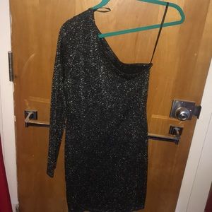 Off the shoulder sparkly dress